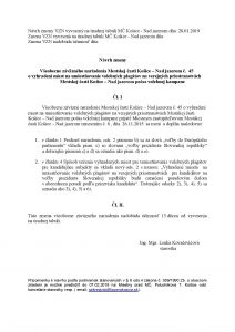 Návrh zmeny VZN č. 45 o vyhradení miest na umiestňovanie volebných plagátov na verejných priestranstvách MČ Košice – Nad jazerom počas volebnej kampane